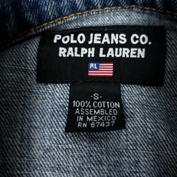 Polo Ralph Lauren Button Down Denim Trucker Saturday Jean Jacket Womens Small - Picture 2 of 9
